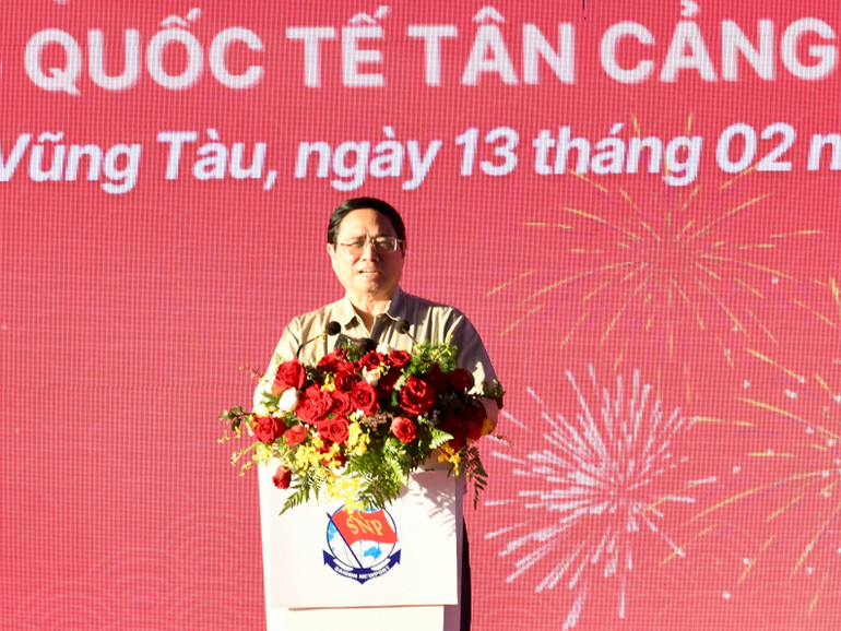 Thủ tướng Phạm Minh Chính phát biểu ý kiến tại buổi lễ.