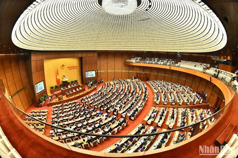 Quang cảnh phiên khai mạc Kỳ họp thứ 5, Quốc hội khóa XV sáng 22/5. (Ảnh: ĐĂNG KHOA) Quang cảnh phiên khai mạc Kỳ họp thứ 5, Quốc hội khóa XV sáng 22/5. (Ảnh: ĐĂNG KHOA)