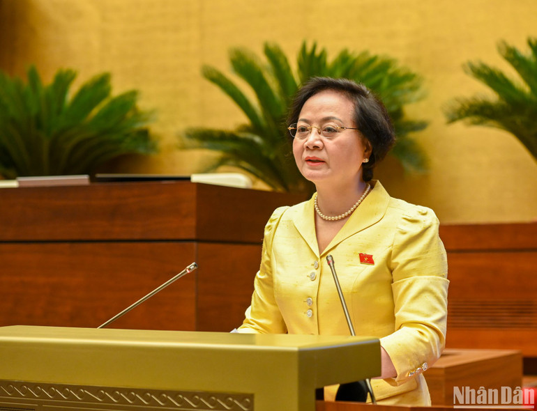 Bộ trưởng Nội vụ Phạm Thị Thanh Trà. (Ảnh: BÙI GIANG)