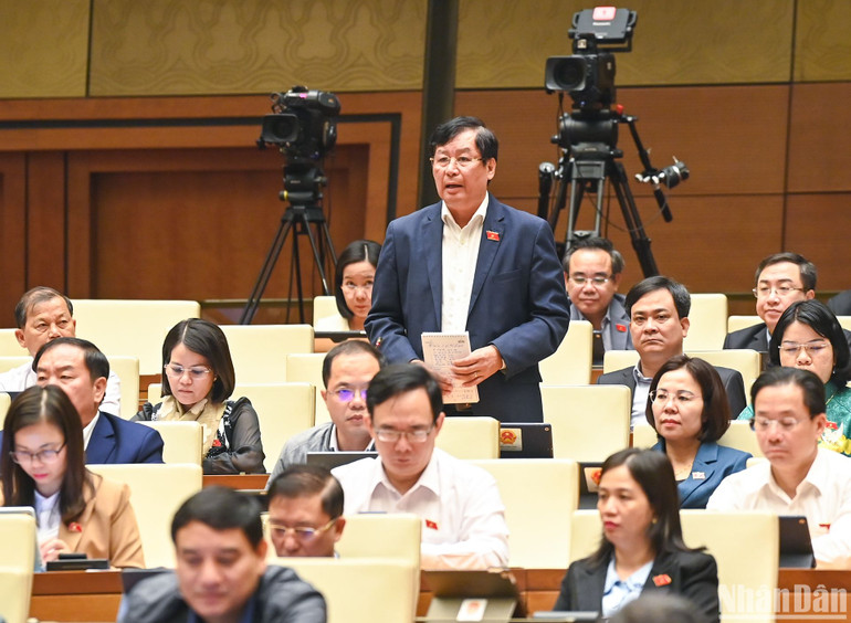 Đại biểu Trần Công Phàn tham gia ý kiến thảo luận. (Ảnh: DUY LINH)