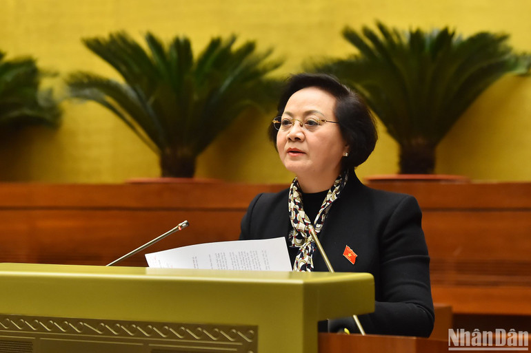 Bộ trưởng Nội vụ Phạm Thị Thanh Trà. (Ảnh: THỦY NGUYÊN)