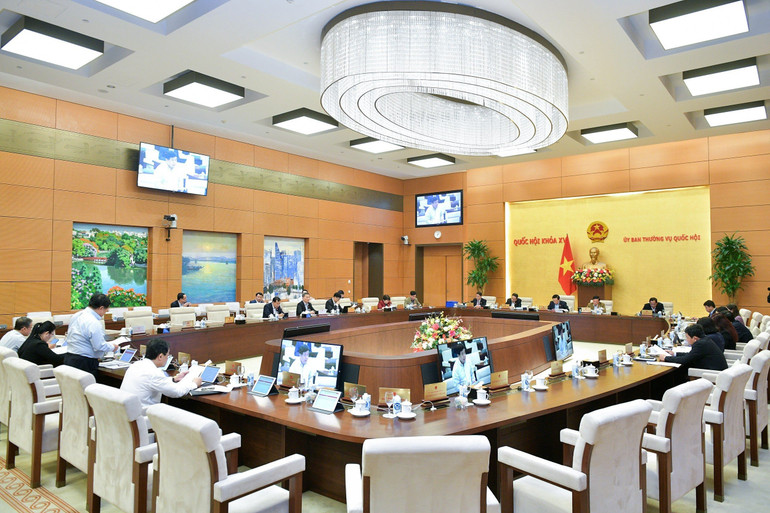 Quang cảnh phiên họp. (Ảnh: DUY LINH)