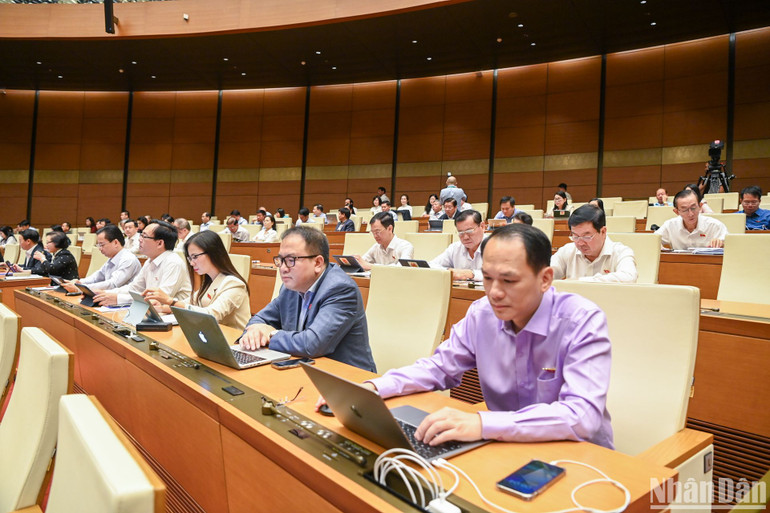 Các đại biểu dự phiên họp. (Ảnh: DUY LINH)
