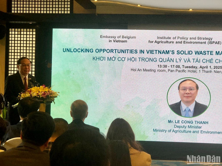 Thứ trưởng Nông nghiệp và Môi trường Lê Công Thành phát biểu tại sự kiện. (Ảnh: VT)