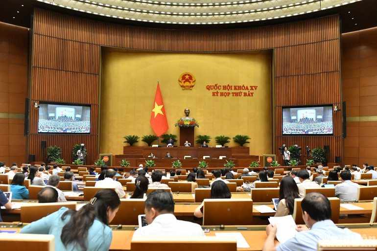 Quang cảnh phiên họp chiều 20/6. (Ảnh: ĐĂNG KHOA)