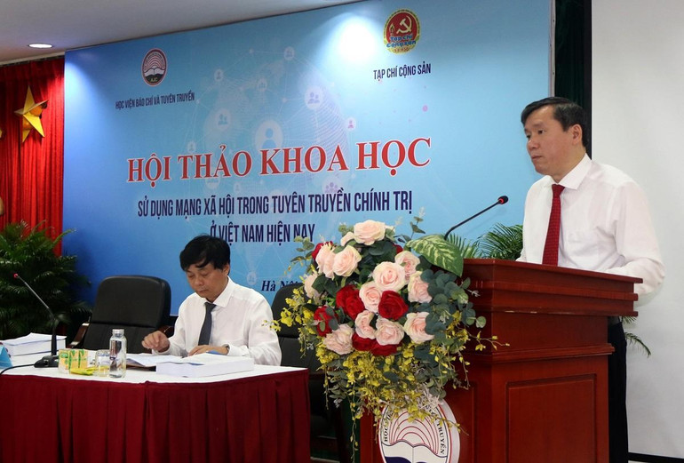 Phó Giám đốc Học viện Chính trị quốc gia Hồ Chí Minh Lê Văn Lợi phát biểu tại hội thảo. (Ảnh: Thúy Hằng) Phó Giám đốc Học viện Chính trị quốc gia Hồ Chí Minh Lê Văn Lợi phát biểu tại hội thảo. (Ảnh: Thúy Hằng)