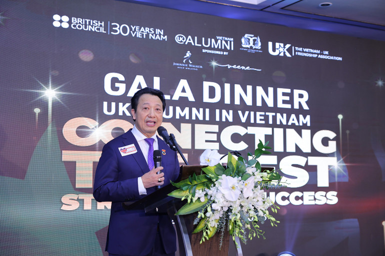 Ông Nguyễn Quang Vinh, Phó Chủ tịch Liên đoàn Thương mại và Công nghiệp Việt Nam (VCCI), Chủ tịch UKAV phát biểu.