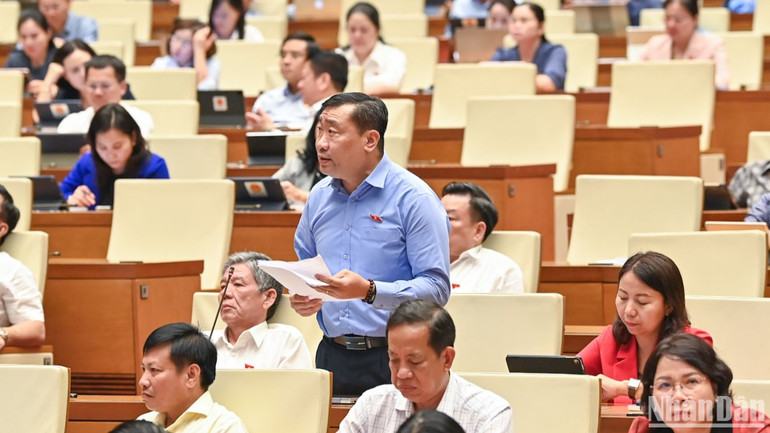 Đại biểu Thạch Phước Bình (Đoàn Trà Vinh). (Ảnh: DUY LINH) Đại biểu Thạch Phước Bình (Đoàn Trà Vinh). (Ảnh: DUY LINH)