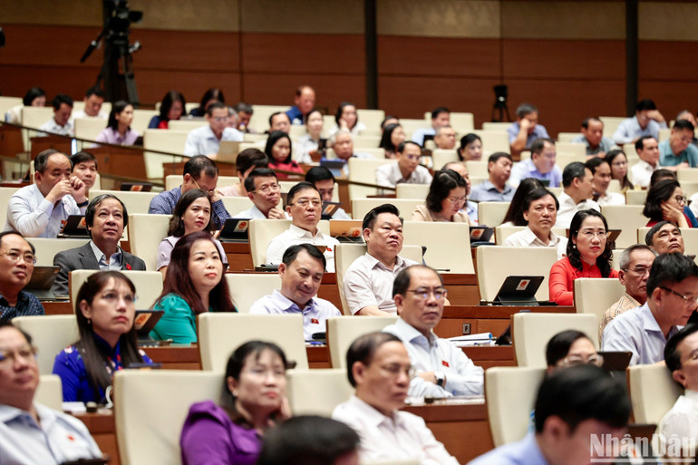 Các đại biểu dự phiên họp. (Ảnh: DUY LINH)