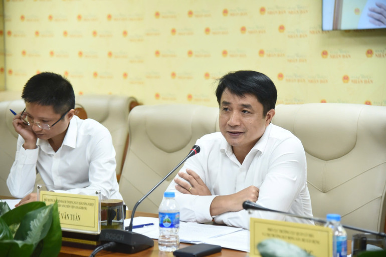 Ông Lê Văn Tuấn, Phó Trưởng Ban Chính sách tín dụng, Ngân hàng Nông nghiệp và Phát triển nông thôn phát biểu.