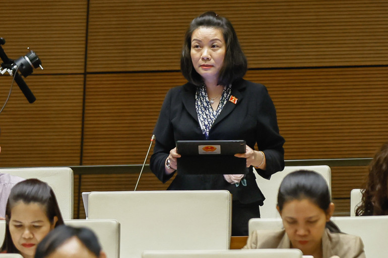 Đại biểu Nguyễn Minh Tâm (đoàn Quảng Bình). (Ảnh: DUY LINH)