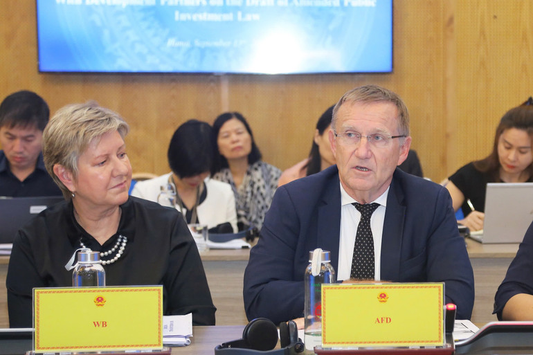 Ông Herve Conan, Giám đốc Quốc gia Việt Nam, Cơ quan phát triển Pháp (AFD) phát biểu.