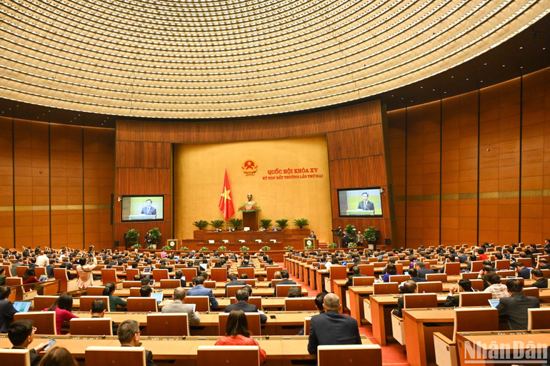 Quang cảnh phiên bế mạc Kỳ họp bất thường lần thứ 2, Quốc hội khóa XV. (Ảnh: DUY LINH) Quang cảnh phiên bế mạc Kỳ họp bất thường lần thứ 2, Quốc hội khóa XV. (Ảnh: DUY LINH)