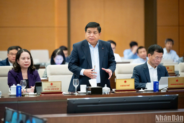 Phó Thủ tướng Nguyễn Chí Dũng phát biểu tại phiên họp. (Ảnh: DUY LINH)