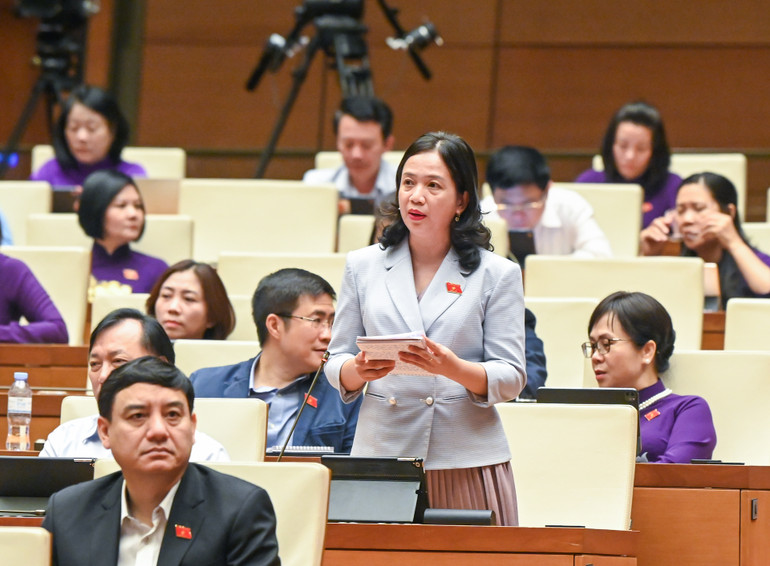 Đại biểu Điểu Huỳnh Sang (đoàn Bình Phước). (Ảnh: DUY LINH)