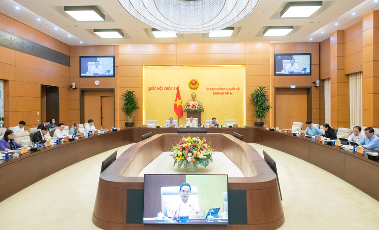 Quang cảnh phiên họp chiều 28/4. (Ảnh: Media Quốc hội)