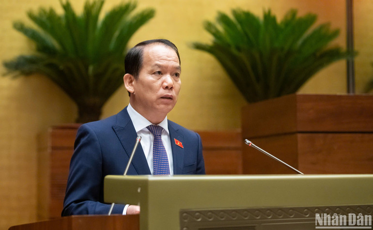 Chủ nhiệm Ủy ban Pháp luật và Tư pháp Hoàng Thanh Tùng. (Ảnh: DUY LINH)