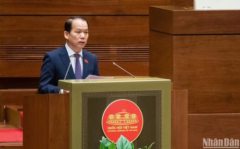 Chủ nhiệm Ủy ban Pháp luật và Tư pháp Hoàng Thanh Tùng. (Ảnh: DUY LINH)