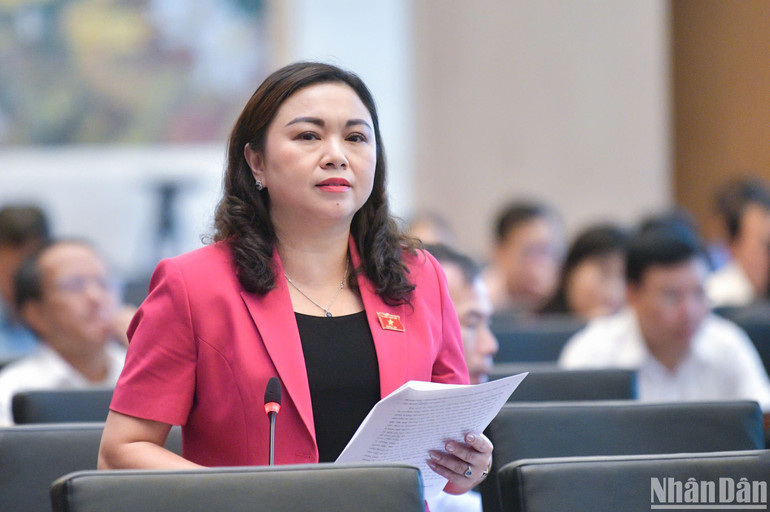 Đại biểu Quốc hội Đặng Bích Ngọc (đoàn Hòa Bình). (Ảnh: DUY LINH)