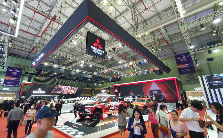 Khu trưng bày của Mitsubishi Motors tại Vietnam Motor Show 2022.