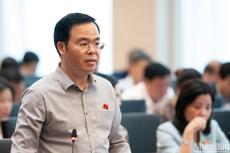 Đại biểu Trần Văn Khải (đoàn Hà Nam). (Ảnh: DUY LINH)