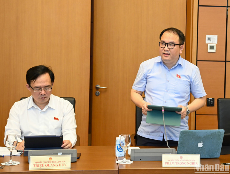 Đại biểu Phạm Trọng Nghĩa (đoàn Lạng Sơn). (Ảnh: DUY LINH)