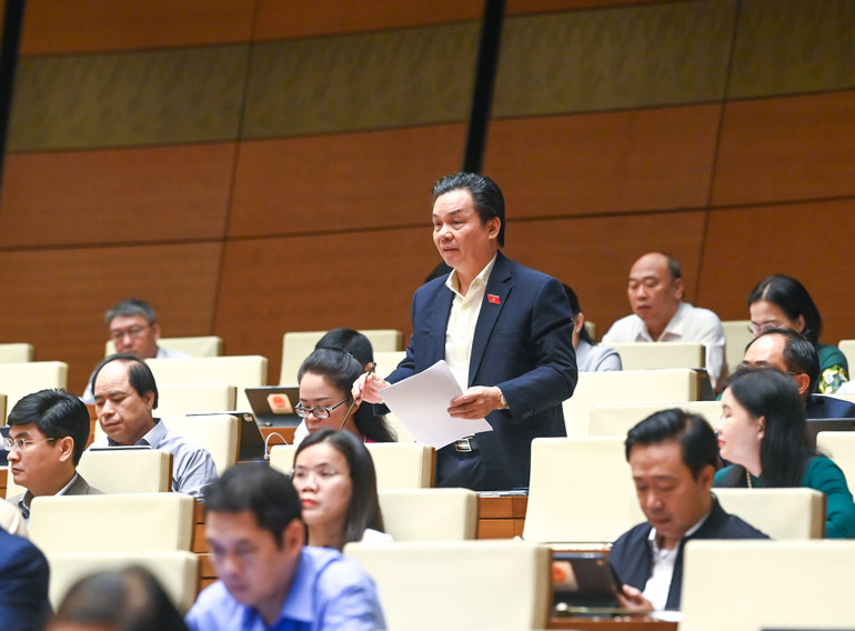 Đại biểu Hoàng Văn Cường (đoàn thành phố Hà Nội). (Ảnh: DUY LINH)