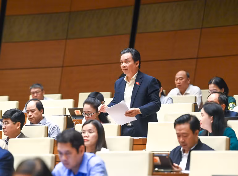 Đại biểu Hoàng Văn Cường (đoàn thành phố Hà Nội). (Ảnh: DUY LINH)