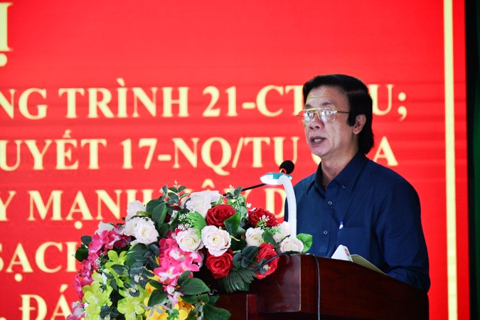 Đồng chí Nguyễn Văn Danh phát biểu tại Hội nghị. (Ảnh: Thanh Việt)