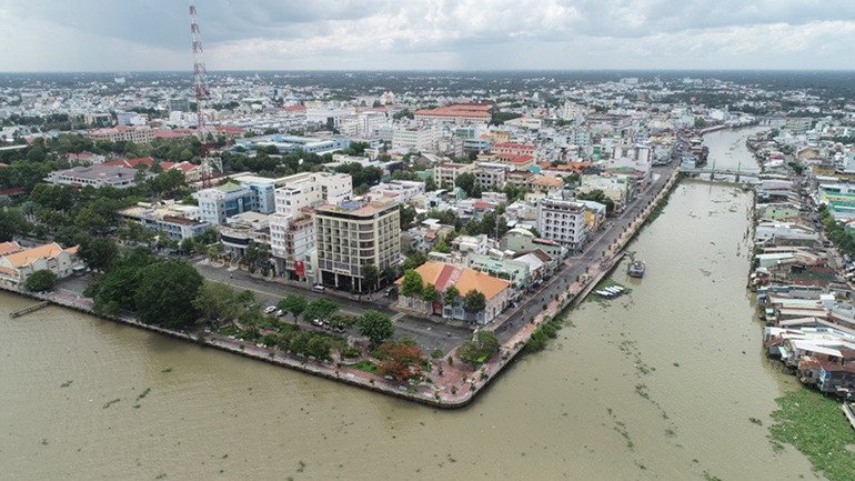 Một góc thành phố Mỹ Tho (Tiền Giang).