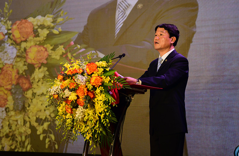 Ông Trương Văn Học – Phó Chủ tịch UBND huyện Gia Lâm phát biểu tại sự kiện.