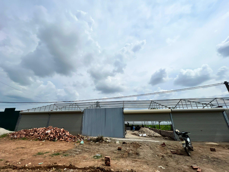 Tháo dỡ công trình vi phạm tại xã Thiện Kế.