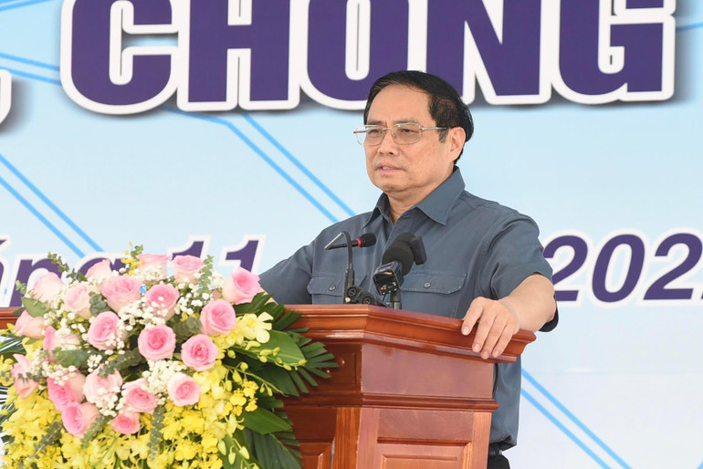 Thủ tướng Phạm Minh Chính phát biểu tại buổi lễ.