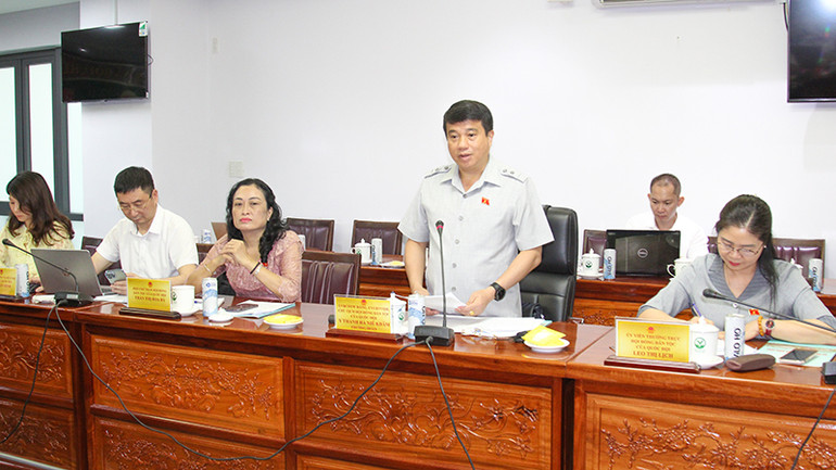 Đồng chí Y Thanh Hà Niê Kđăm phát biểu tại buổi làm việc. Đồng chí Y Thanh Hà Niê Kđăm phát biểu tại buổi làm việc.