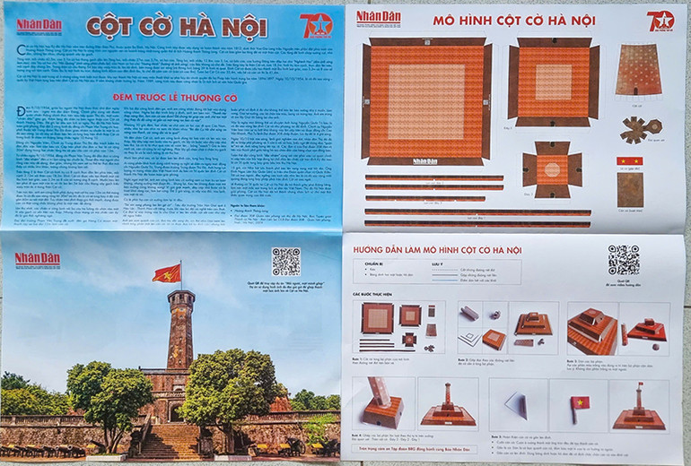 Phụ san Báo Nhân Dân về Cột cờ Hà Nội có hướng dẫn các bước làm và lắp ghép mô hình. Phụ san Báo Nhân Dân về Cột cờ Hà Nội có hướng dẫn các bước làm và lắp ghép mô hình.