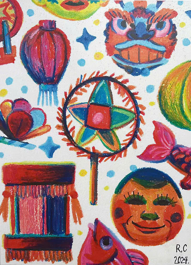 Tác phẩm &quot;Đồ chơi tháng Tám&quot; của họa sĩ Lê Veo