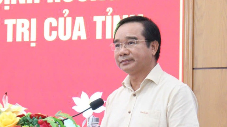 Bí thư Tỉnh ủy Long An Nguyễn Văn Được phát biểu chỉ đạo.