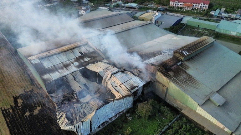 Hiện trường vụ cháy.