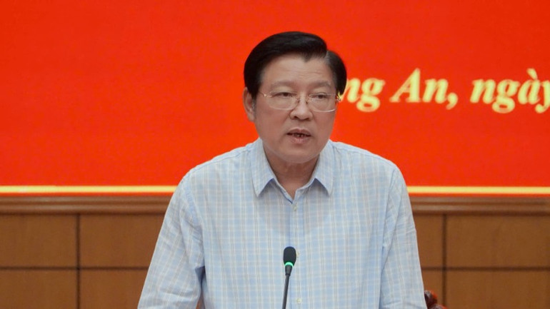 Ủy viên Bộ Chính trị, Bí thư Trung ương Đảng, Trưởng Ban Nội chính Trung ương Phan Đình Trạc phát biểu chỉ đạo.