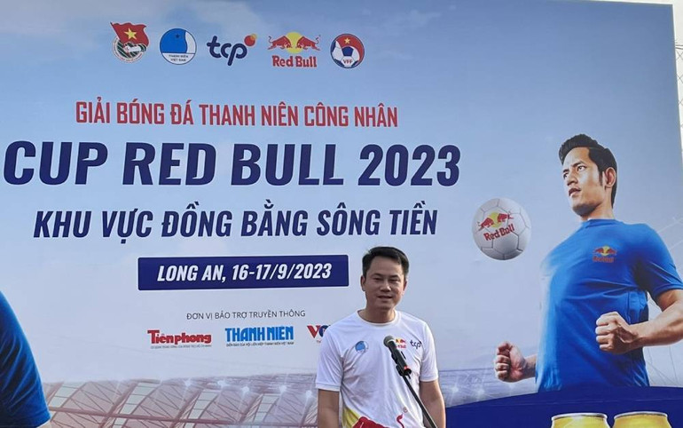 Phó Chủ tịch Thường trực Trung ương Hội Liên hiệp Thanh niên Việt Nam Nguyễn Kim Quy phát biểu khai mạc.