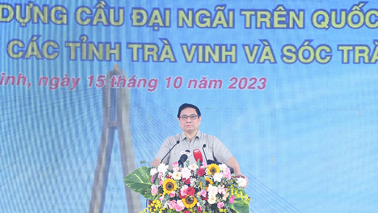 Thủ tướng Phạm Minh Chính phát biểu tại buổi lễ.