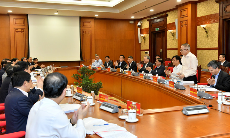 Phiên họp thứ hai Ban Chỉ đạo Trung ương về phát triển khoa học, công nghệ, đổi mới sáng tạo và chuyển đổi số. (Ảnh: ĐĂNG KHOA)