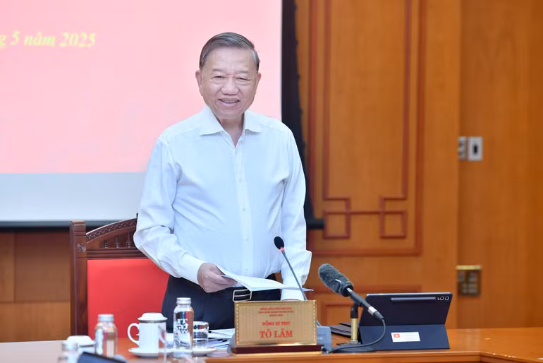 Tổng Bí thư Tô Lâm phát biểu chỉ đạo phiên họp. (Ảnh: Đăng Khoa)