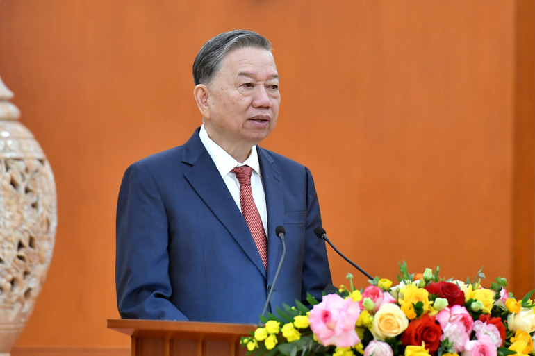 Tổng Bí thư Tô Lâm phát biểu tại hội nghị. (Ảnh: Đăng Khoa)