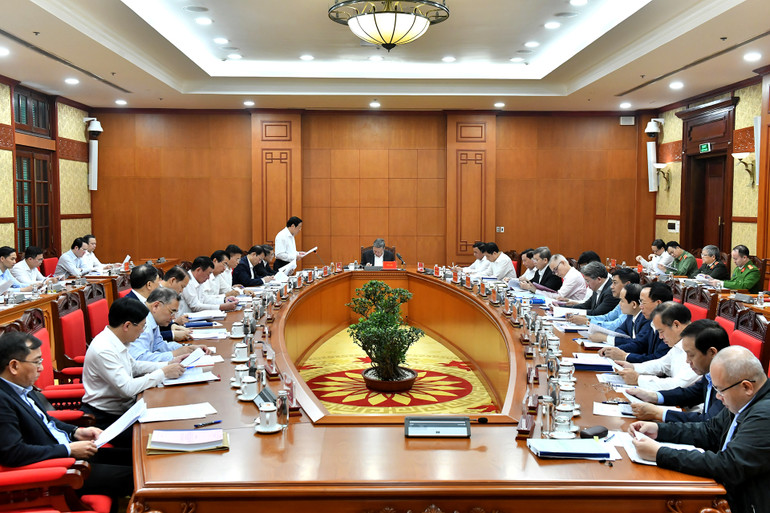 Quang cảnh cuộc họp. (Ảnh: ĐĂNG KHOA)