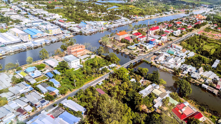 Một góc thị trấn U Minh ngày nay (ảnh: Huỳnh Lâm).