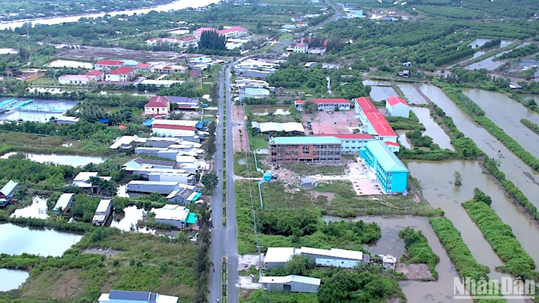 Một góc trung tâm hành chính huyện Ngọc Hiển, tỉnh Cà Mau.