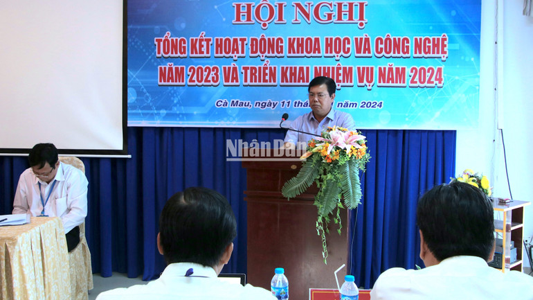 Ủy viên Trung ương Đảng, Bí thư Tỉnh ủy Cà Mau Nguyễn Tiến Hải phát biểu chỉ đạo tại hội nghị triển khai nhiệm vụ khoa học và công nghệ năm 2024 tại Cà Mau. Ủy viên Trung ương Đảng, Bí thư Tỉnh ủy Cà Mau Nguyễn Tiến Hải phát biểu chỉ đạo tại hội nghị triển khai nhiệm vụ khoa học và công nghệ năm 2024 tại Cà Mau.