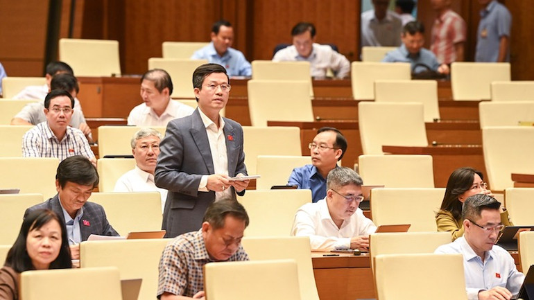 Đại biểu Đỗ Chí Nghĩa (đoàn Phú Yên). (Ảnh: Duy Linh)