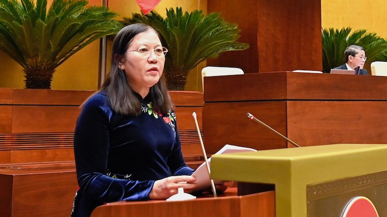 Chủ nhiệm Ủy ban Tư pháp Lê Thị Nga. Ảnh: Duy Linh